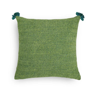 Leafy Green Ananya Handwoven Cushion Cover 20x20 Inch