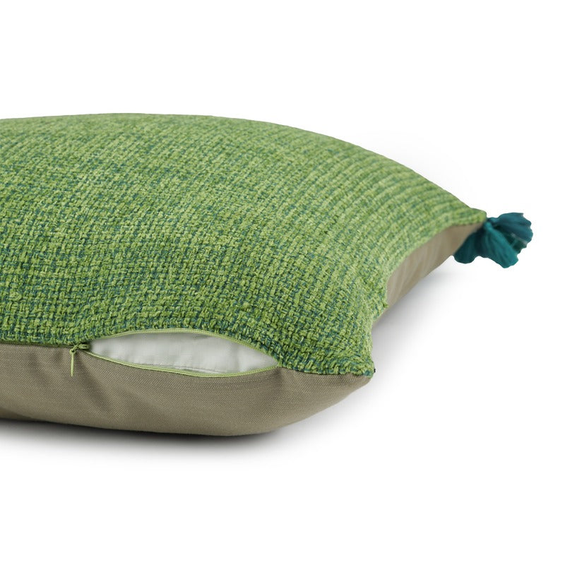 Leafy Green Ananya Handwoven Cushion Cover 20x20 Inch