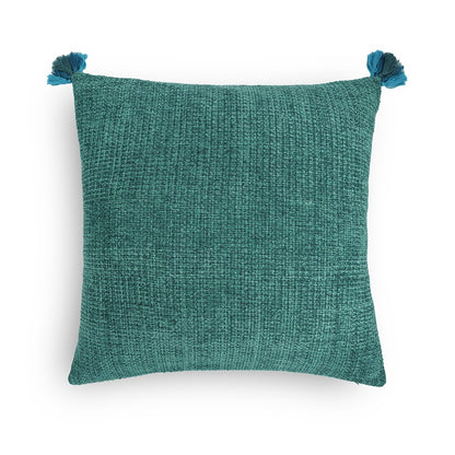 Turquoise Ananya Handwoven Cushion Cover 20x20 Inch