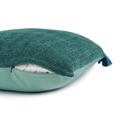 Turquoise Ananya Handwoven Cushion Cover 20x20 Inch
