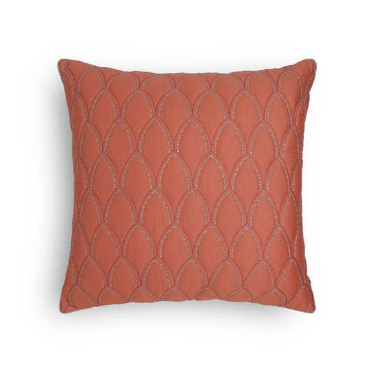 Blush Pink Darwaja Quilted Cushion Cover 20x20 Inch