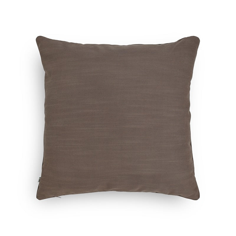 Hand Embroidered Brown Lahar Cushion Cover 16x16 Inch