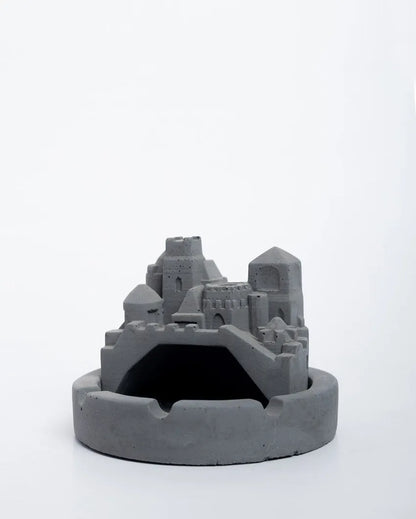 Futuristic Chic Look Cosmic City Concrete Ashtray | 5 x 5 x 3 inches