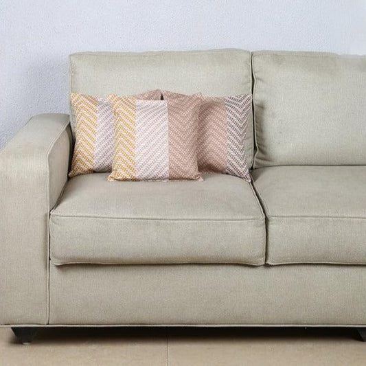 Bunai Cotton Cushion Covers | Set of 3 | 12 x 12 inches