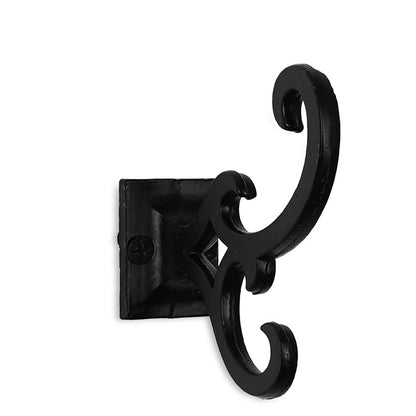 Swirl Metal Hooks | Set Of 3 | Multiple Colors Black