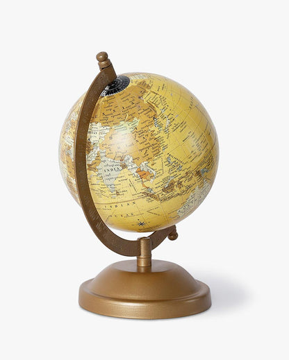 Antiqe Golden Frame Globe Copper