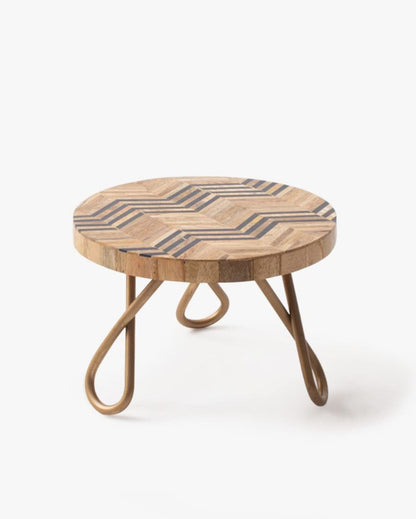 Chevron String Wooden Top Cake Stand | 8 x 6 inches