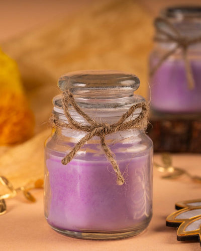 Lavender Mason Jar Scented Candle |10 x 5 x 5 cm/ 4 x 2 x 2 inches