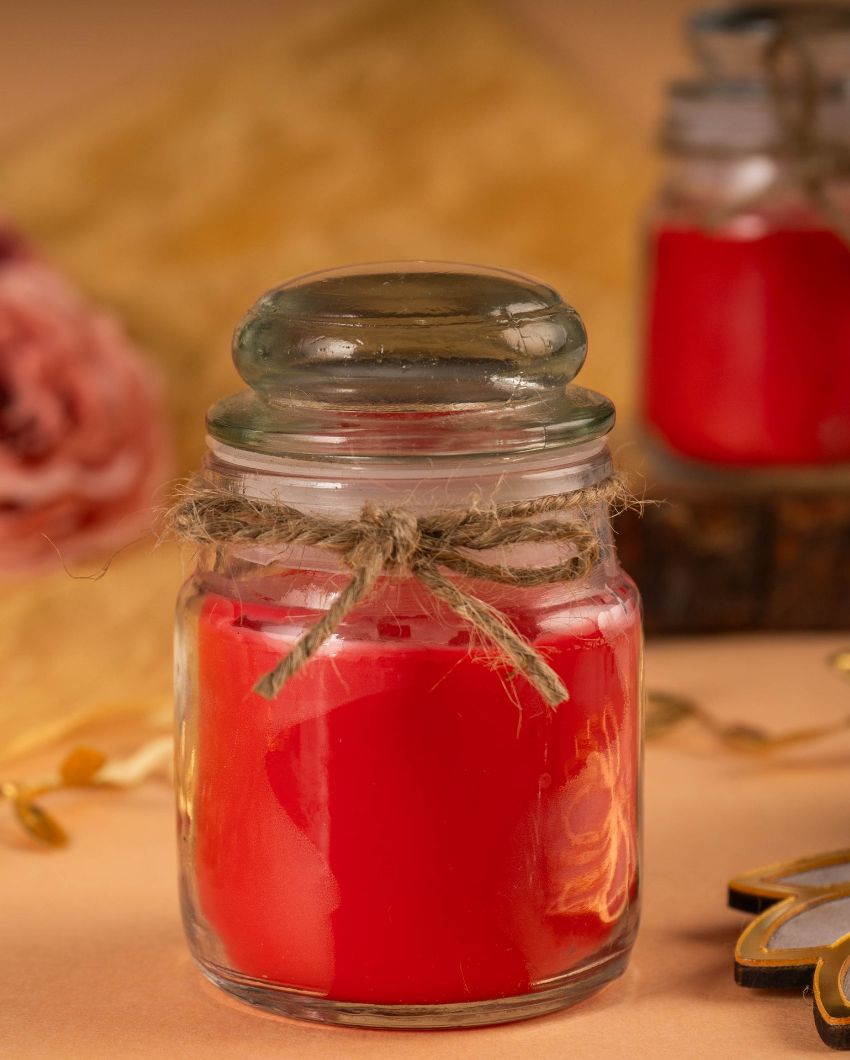 Rose Mason Jar Scented Candle | 10 x 5 x 5 cm /4 x 2 x 2 inches