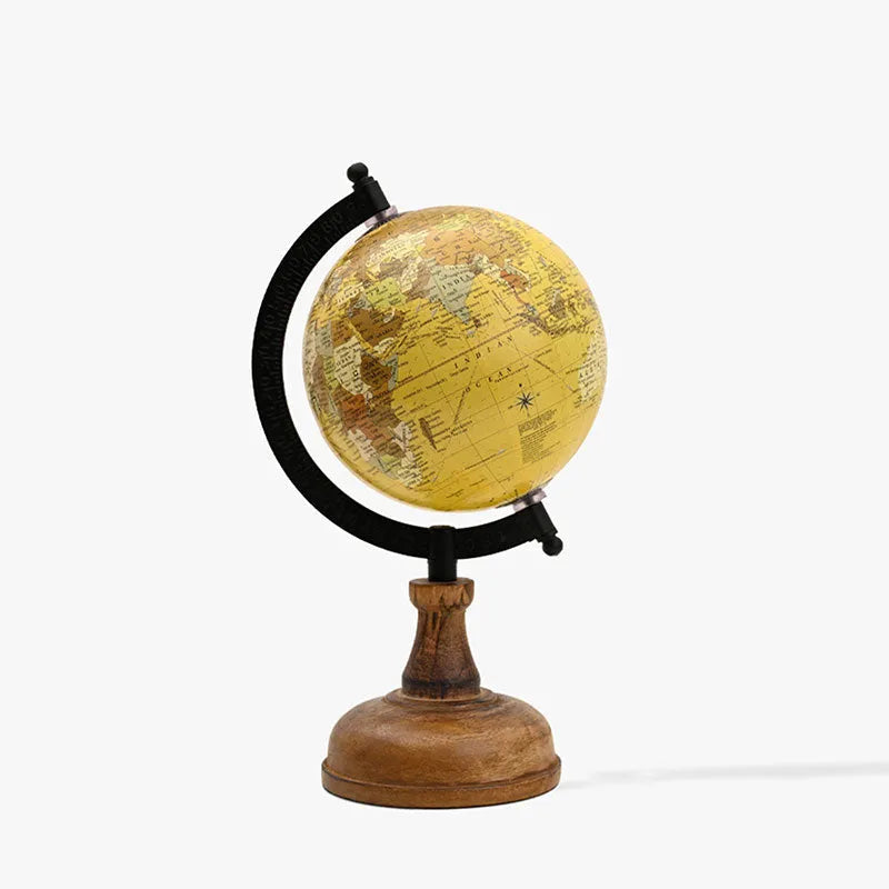 Yellow Mellow Abstract Globe Showpiece Default Title