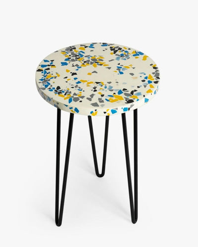 White Speckled Metal Base Plant Stand | 10 x 15 inches