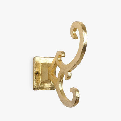 Swirl Metal Hooks | Set Of 3 | Multiple Colors Gold