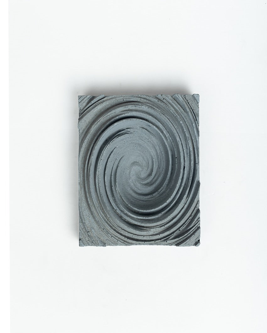 Sleek Spiraled Structure Cyclone Concrete Ashtray | 5 x 5 x 2 inches