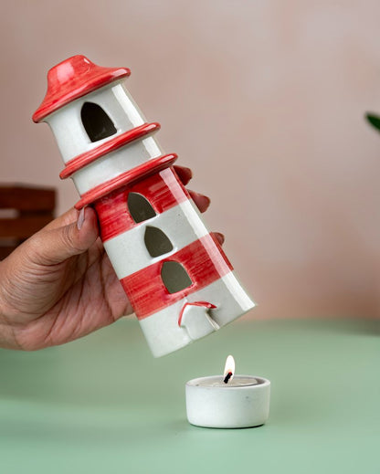 Light House Ceramic Tealight Holder