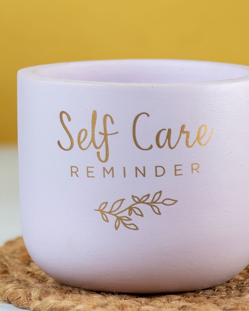 Self Care Reminder Terracotta Planter