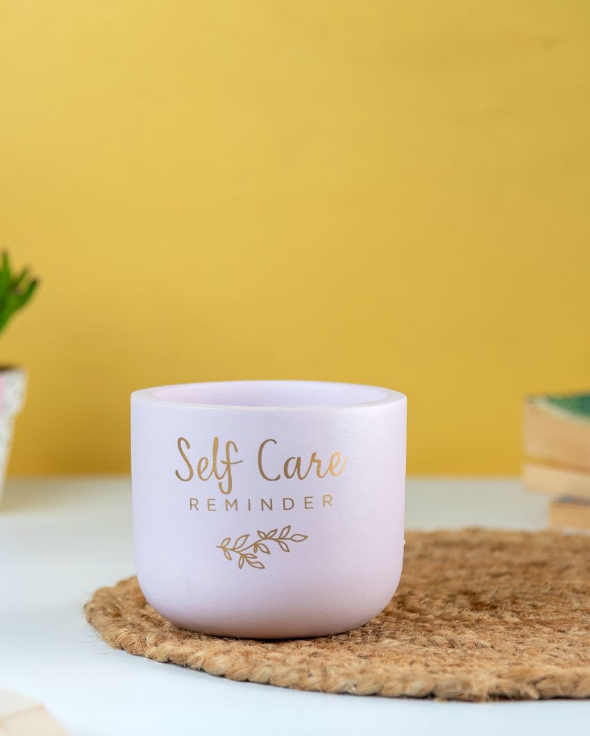 Self Care Reminder Terracotta Planter