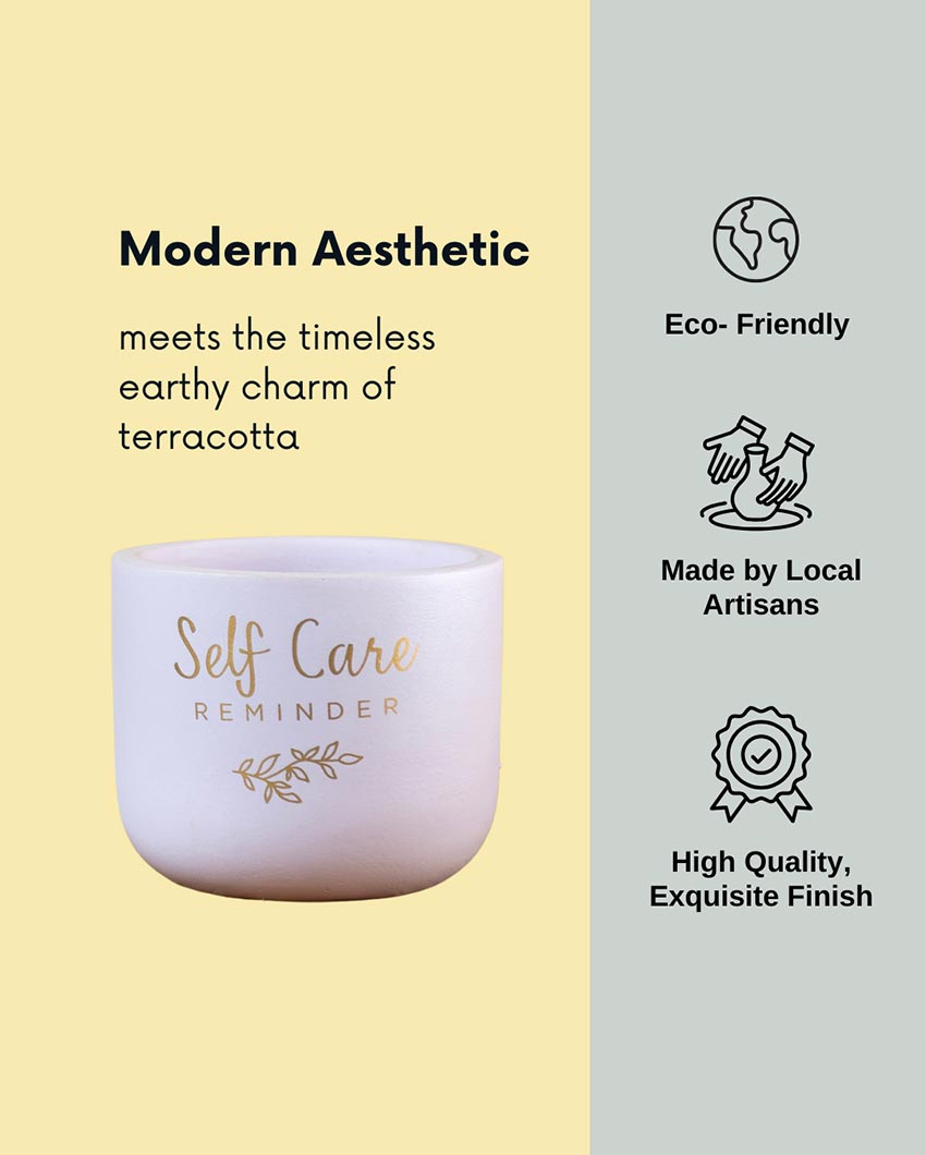 Self Care Reminder Terracotta Planter