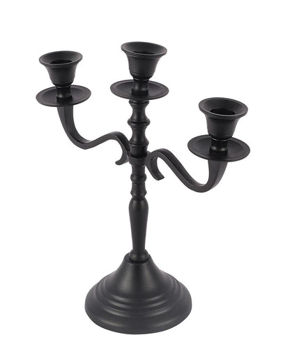 Elegant Three Arm Design For Hosting Candlelight Events Aluminium Candle Holder | 10 x 4 x 11 inches