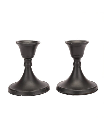 Charming Mini Aluminium Candle Stands | Set of 4 | 3 x 3 inches