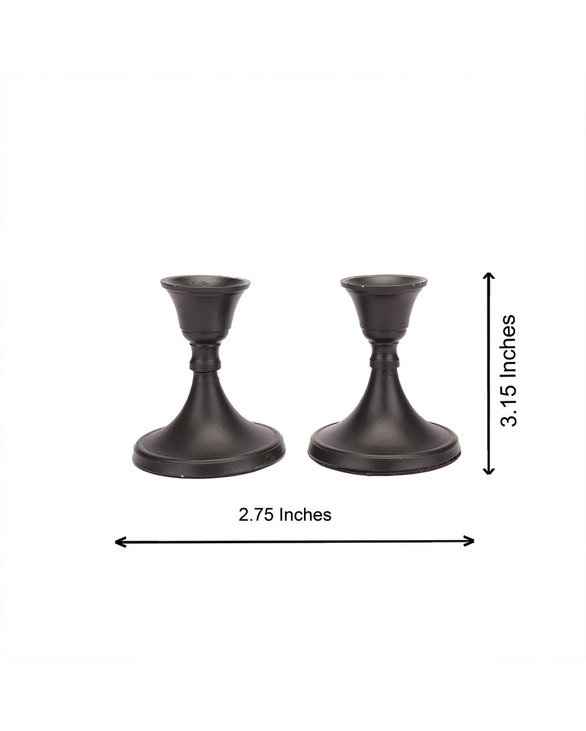 Charming Mini Aluminium Candle Stands | Set of 4 | 3 x 3 inches