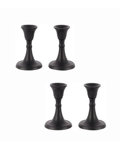 Charming Mini Aluminium Candle Stands | Set of 4 | 3 x 3 inches