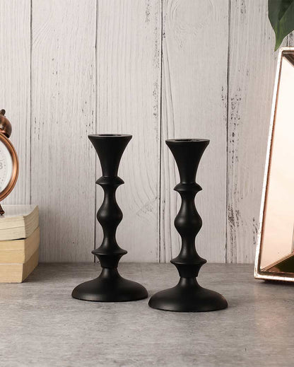 Elegant Aluminium Centerpiece Candle Stands | Set of 2 | 3 x 6 inches