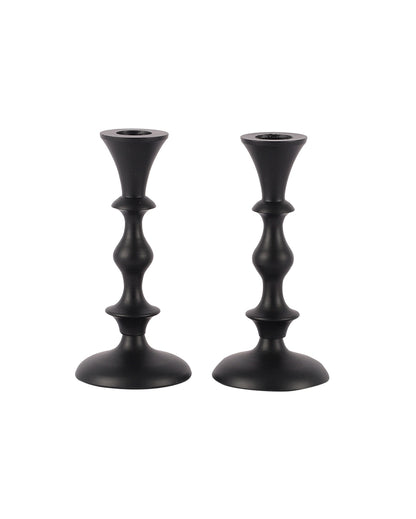 Elegant Aluminium Centerpiece Candle Stands | Set of 2 | 3 x 6 inches