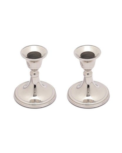 Charming Mini Aluminium Candle Stands | Set of 4 | 3 x 3 inches