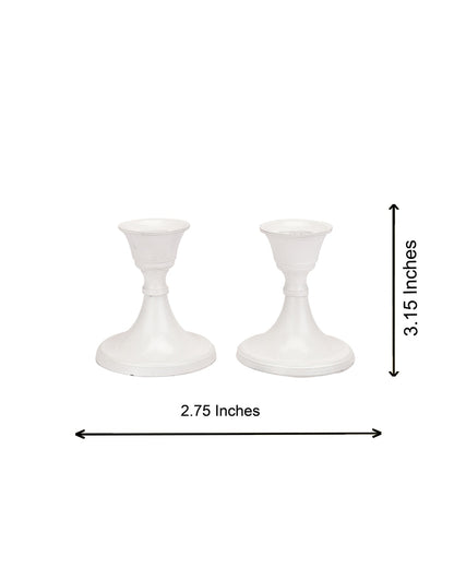 Charming Mini Aluminium Candle Stands | Set of 4 | 3 x 3 inches