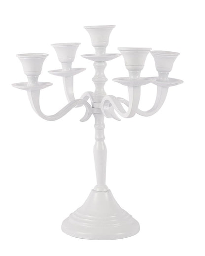 Graceful Five Arm Design For Ambience Any Space Aluminium Candle Holder | 10 x 4 x 11 inches