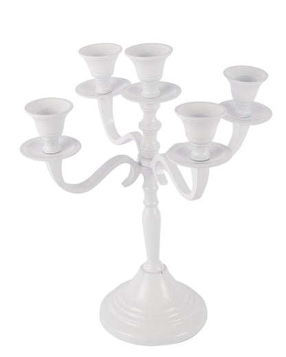 Graceful Five Arm Design For Ambience Any Space Aluminium Candle Holder | 10 x 4 x 11 inches