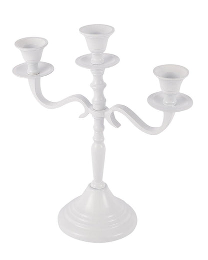 Elegant Three Arm Design For Hosting Candlelight Events Aluminium Candle Holder | 10 x 4 x 11 inches