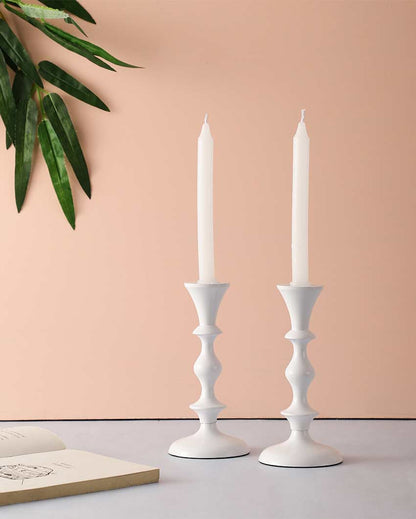 Elegant Aluminium Centerpiece Candle Stands | Set of 2 | 3 x 6 inches