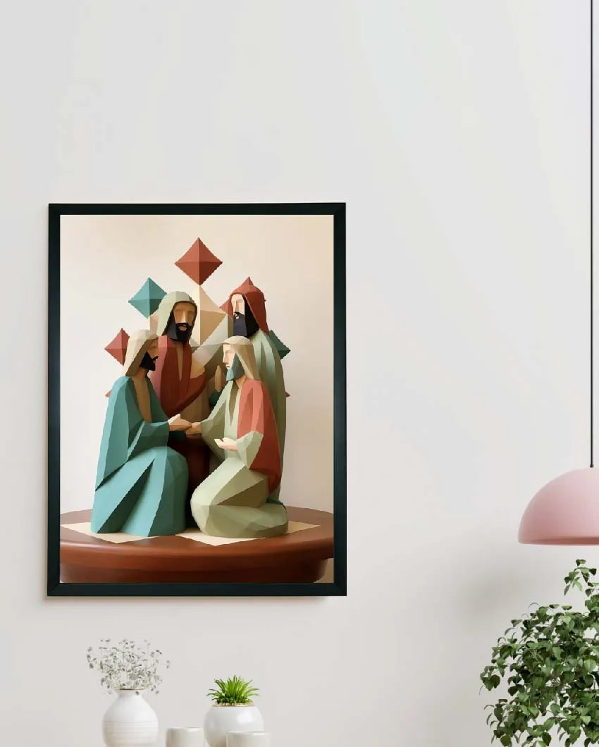 Unveiling Faith Abstract Disciple Art Canvas Wall Painting