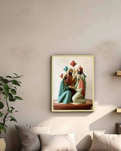 Unveiling Faith Abstract Disciple Art Canvas Wall Painting