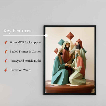 Unveiling Faith Abstract Disciple Art Canvas Wall Painting