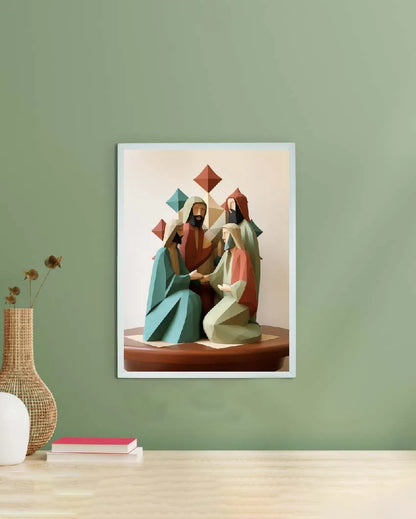 Unveiling Faith Abstract Disciple Art Canvas Wall Painting