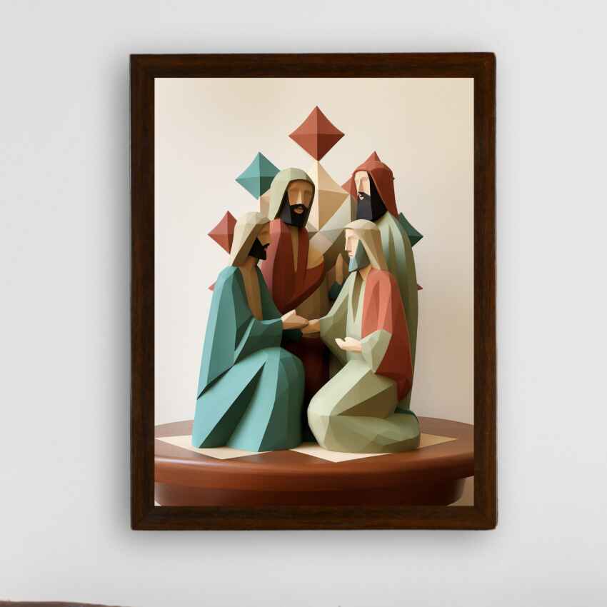 Unveiling Faith Abstract Disciple Art Canvas Wall Painting