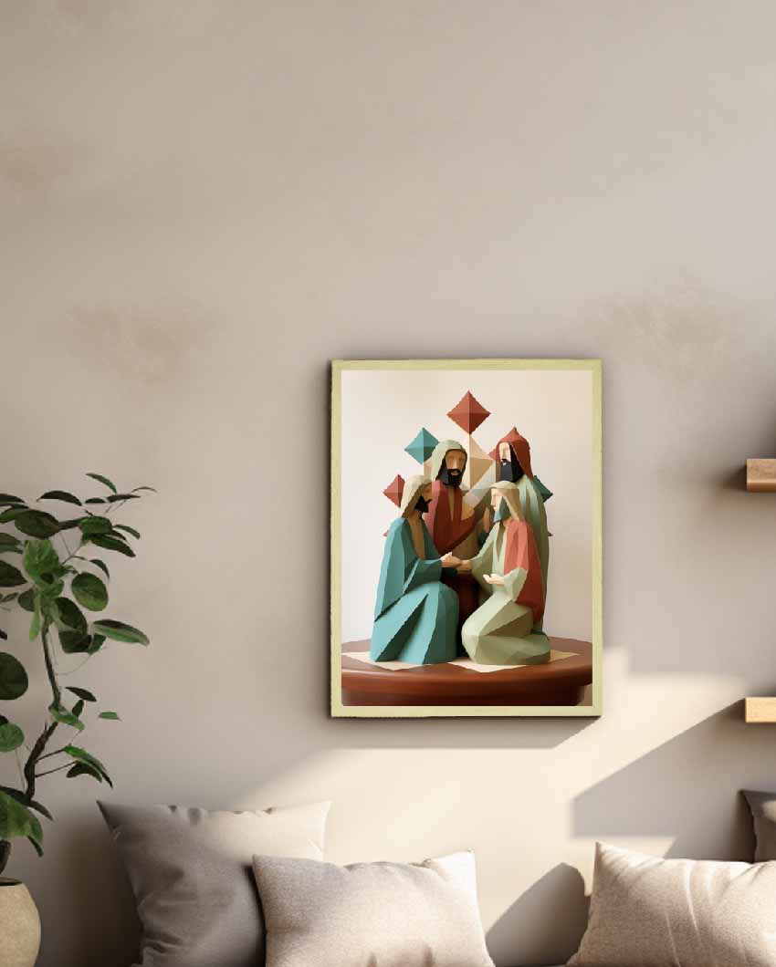 Unveiling Faith Abstract Disciple Art Canvas Wall Painting