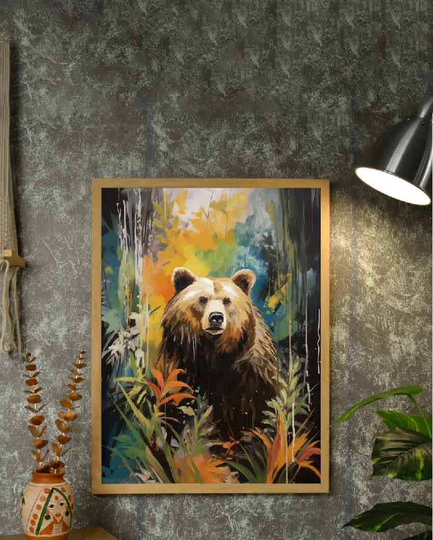 Bear Harmony Find Your Abstract Canvas Wall Painting