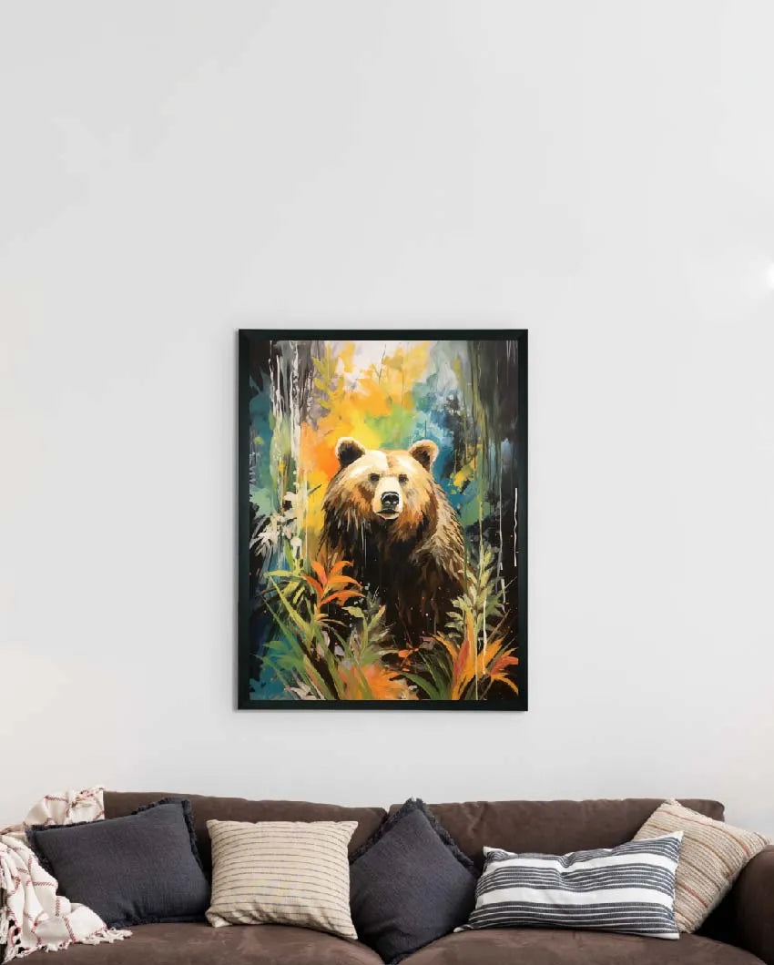 Bear Harmony Find Your Abstract Canvas Wall Painting