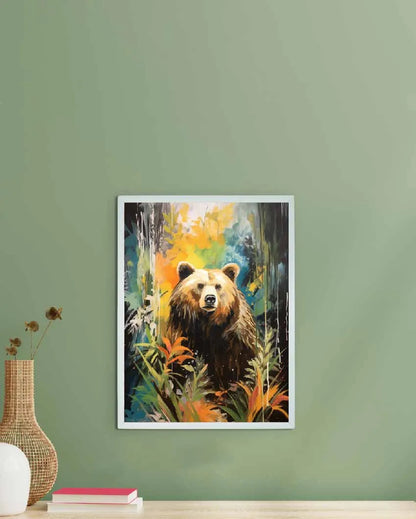 Bear Harmony Find Your Abstract Canvas Wall Painting