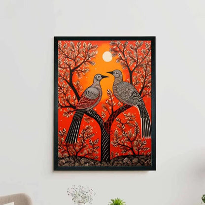 Beauty Pigeon Sunset Canvas Home Decor Wall Painting