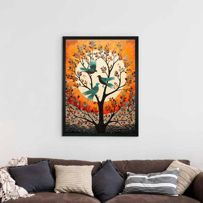 Elegant Home Sunset Artisan Canvas Wall Painting