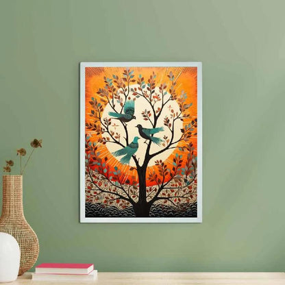 Elegant Home Sunset Artisan Canvas Wall Painting