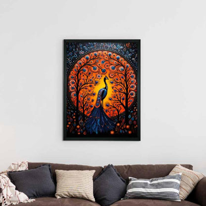 Mythical Peak Canvas Artisan Wall Painting