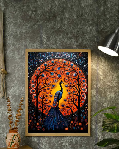 Mythical Peak Canvas Artisan Wall Painting