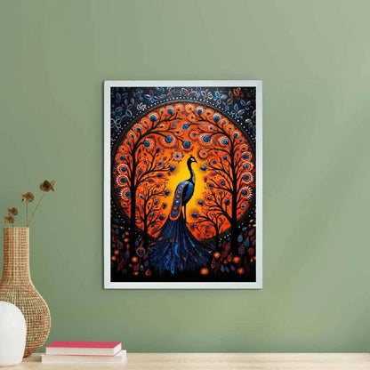 Mythical Peak Canvas Artisan Wall Painting