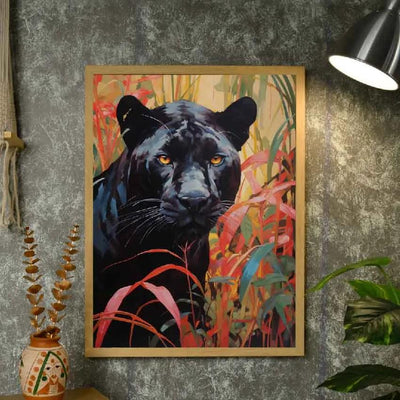 Harmony Abstract Panther Canvas Wall Painting