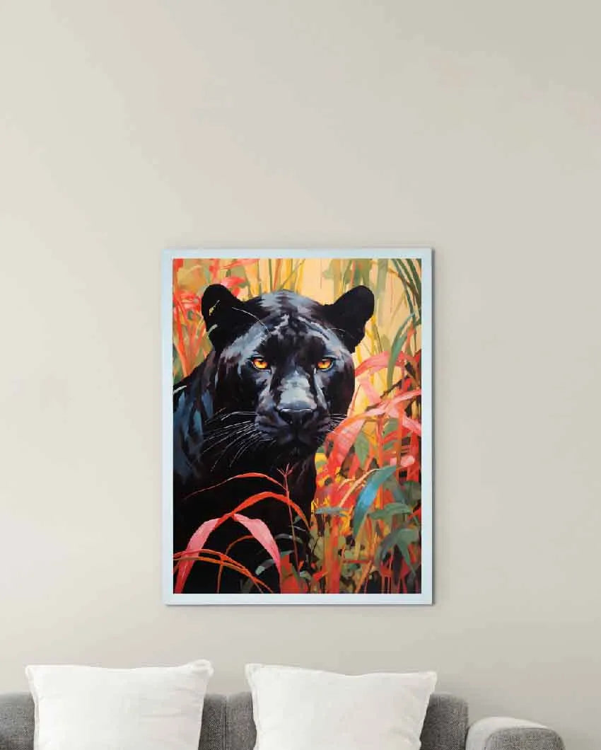 Harmony Abstract Panther Canvas Wall Painting